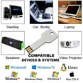 thumbnail image 4 of 64GB 2.0 USB Flash Drive Key Shape for PC Laptop Computer TOPESEL Metal Thumb Drive Pen Drive Memory Stick Silver, 4 of 7
