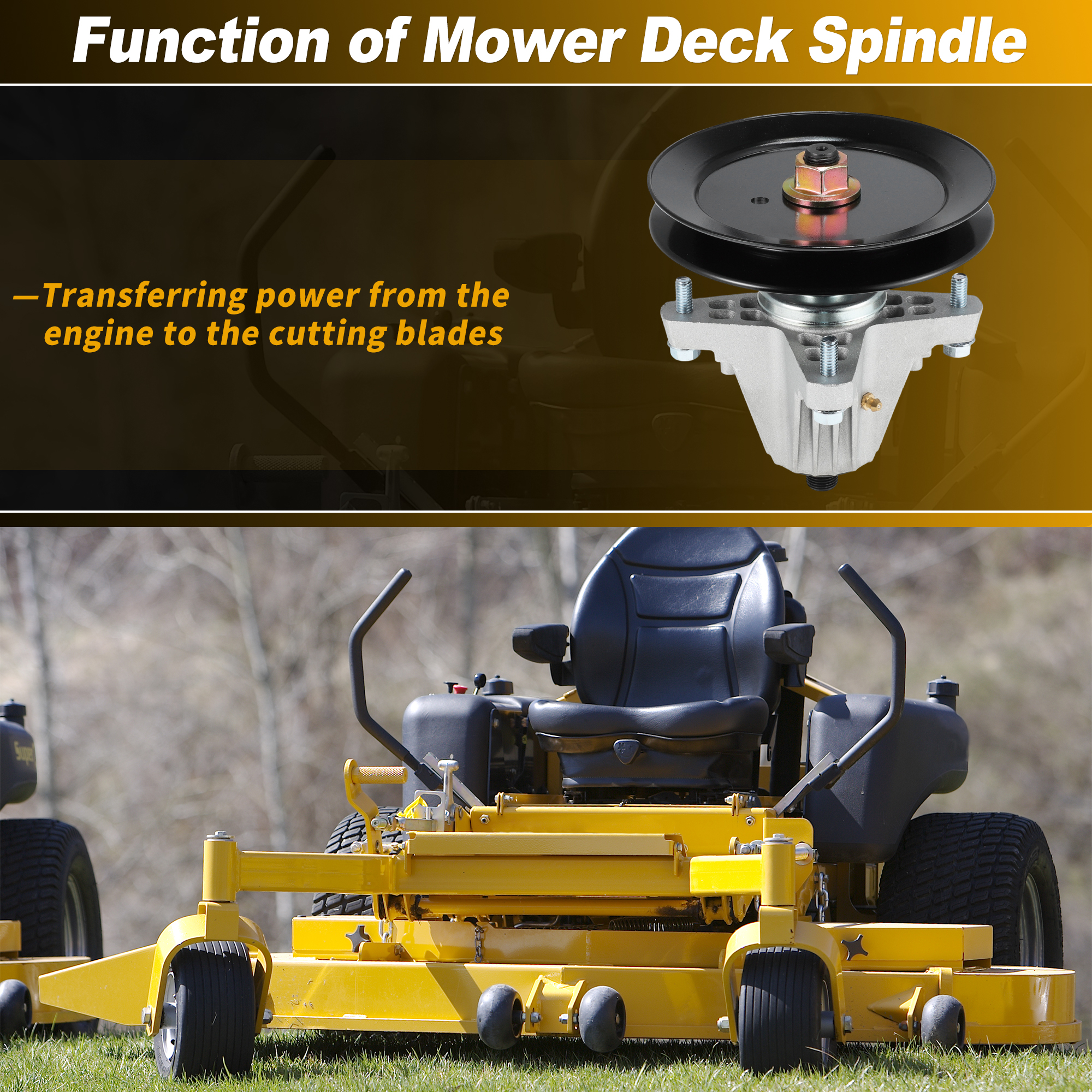 Unique Bargains Lawn Mower Deck Spindle Assembly for 42 Inch Decks