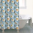 thumbnail image 4 of Lightblue Daisy Flower Green Dots Pattern Shower Curtain 36"x72" ,Bathroom Decorative Shower Curtains Set with 12 Hooks,Modern Waterproof Washable Shower Curtain, 4 of 6