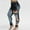 Black, variant on Aloohaidyvio Sports Pants for Women,Womens Plus Size Casual Imitation Cowboy Leggings Elasticity Slim Cropped Pants