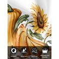 thumbnail image 7 of Orange Pumpkin Fall Cloth Napkins Set of 8 Reusable Dinner Napkins, Thanksgiving Sunflower Botanical Cocktail Napkin Washable Table Napkins for Wedding/Holiday Party/Baby Shower 20"x20", 7 of 7