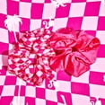 thumbnail image 2 of Barbie x Kitsch Satin Brunch Scrunchies - Softer Than Silk Hair Ties for Women & Girls | Stylish 2pc Set (Barbie Pink), 2 of 4
