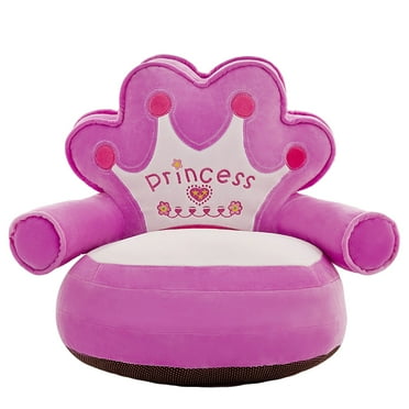 Jygee No Filling Baby Cartoon Bear Baby Chair Toddler Nest Puff Children Seat Sofa Cover purple crown