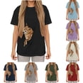 thumbnail image 2 of Oksale Pet Pouch Sweatshirts for Women Cozy Short Sleeve Sweatshirt Pullover with Pet Carrier Kangaroo Pocket Tee Shirts 2026 Gray 2XL, 2 of 6