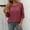 Red, variant on Women's New Crew Neck Strip Brushed Solid Color Top Long Sleeve Button Pullover Sweater Mens Heavy Pullover Wool Pullover Men 3/4 Sleeve Sweaters for Women Quarter Zip Womens Cute Sweaters Long