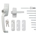thumbnail image 2 of Ideal Security 12W Push Button Storm Door and Screen Door Handle with Key Lock and Storm Door Latch, White, 2 of 6