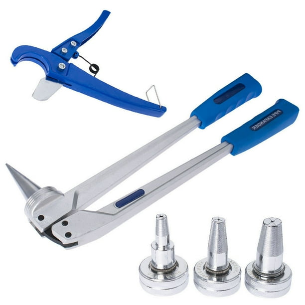 PEX Expansion Tool Kit Manual Tube Expander with 1/2, 3/4, 1 inch