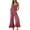 Hot Pink, variant on Lenpel Jumpsuits for Women Casual Loose Sleeveless Ruffle Wide Leg Rompers Trendy Overalls with Pockets