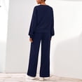 thumbnail image 4 of Women 2 Piece Outfits Fall Sweatsuits Crewneck Sweatshirt Wide Leg Sweatpants Lounge Sets Tracksuit, 4 of 7