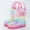 Pink, variant on Cethrio Kids Girls Rain Boots, Tie Dye Waterproof Lightweight Non Slip Rainboots with Handles Pink Size 4 T