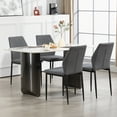 thumbnail image 2 of BRTHORY Dining Chairs Set of 4, Modern Kitchen & Dining Room Chairs, Upholstered Cushion Seat and Sturdy Metal Legs (4 Dark Gray Chairs), 2 of 6