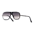thumbnail image 2 of Mens Luxury Side Visor Racer Sunglasses Black Silver Mirror, 2 of 4