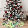 thumbnail image 4 of Cauagu 30" Christmas Tree Skirt Blooming Cactus Pattern Christmas Tree Decorations Tree Mat for Xmas Decorations Occasion Holiday Home Decor -30", 4 of 7