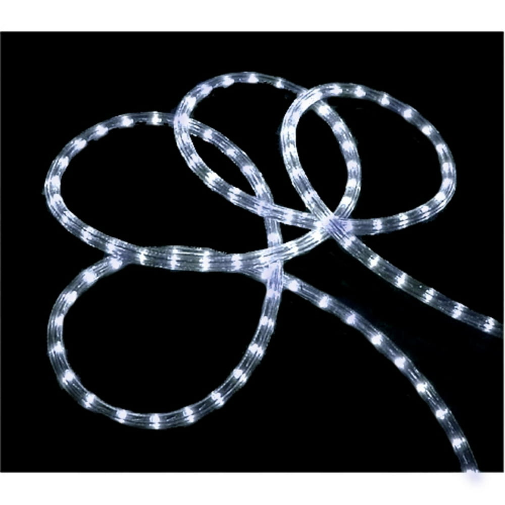 18' Cool White LED Indoor/Outdoor Christmas Rope Lights 2" Bulb Spacing