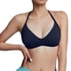 thumbnail image 1 of Sujetador deportivo sin espalda con tirantes para mujer - Copas acolchadas extraíbles, nailon-spandex - Sujetador de yoga y gimnasio con fruncido delantero - Tallas XS-XL, 1 of 5