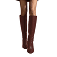 thumbnail image 2 of Willtoo Knee High Boots for Women Pointed Toe Stiletto Heel Tall Boots, Faux Leather Side Zipper Elegant Boots Sleek Slim Fit Dress Shoes, 2 of 5