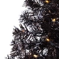 thumbnail image 3 of Northlight Pre-Lit Artificial Tinsel Halloween Tree - 3' - Black - Clear Lights, 3 of 6