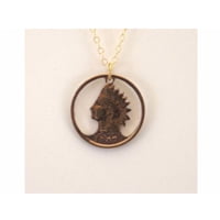 Cut Out Coin Jewelry Necklace Indian Head Cent No Rim 