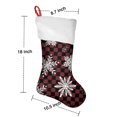 thumbnail image 5 of Christmas Stockings Red and Black Checkered Christmas Snowflake Pattern Personalized 14.8 Inch, 5 of 5