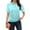 404#Cyan, variant on GXIPO Cotton Polo Shirts for Women 3-Button Collared Short Sleeve Cool Uniform Tops Cyan 2XL