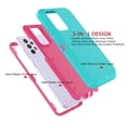 thumbnail image 3 of Cases for Samsung Galaxy A32 A42 A52 A72 5G, Tekcoo Full-Body Shockproof Protection Heavy Duty Armor Hard Plastic & Shock Absorption Rubber Rugged Bumper 3-in-1 Case Cover -Mint/Rose, 3 of 7