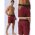 thumbnail image 5 of DARING DIVA Men's Lining Surfing Drawstring Swimming Shorts 36 Red, 5 of 6