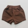 thumbnail image 2 of Kids Shorts Boys Coffee Drawstring Elastic Waist Athletic Shorts Summer Shorts Basketball Shorts 1-2 Years, 2 of 4