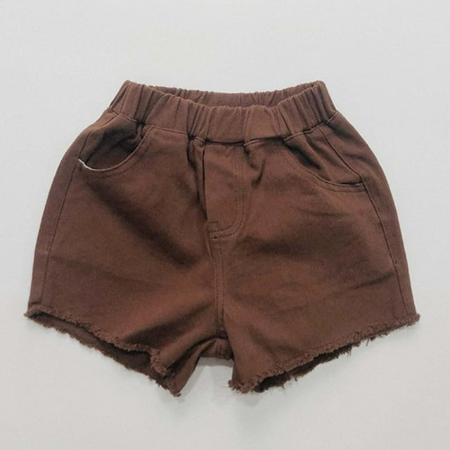 Shorts Garçon Café Jambe Droite Jogger Régulier Bébé Garçon Shorts de Plage Été 4-5 Ans