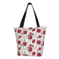 thumbnail image 1 of Disketp Leaves And Anemone Flowers In Red Grey Bolsa de Hombro Casual para Mujer, Bolso Cruzado para Compras, Viajes y Uso Diario, 1 of 6