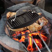 Jim Beam BBQ 9 Cast Iron Heavy Duty Meat Press, Black