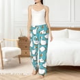 thumbnail image 5 of Uemuo Cartoon Funny Goose Pattern Women's Wide Leg Palazzo Lounge Pants with Pockets Light Weight Loose Comfy Casual Pajama Pants-X-Large, 5 of 9