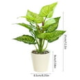 thumbnail image 3 of Realistic Artificial Potted Plant | Indoor Fake Green Plant for Home & Office Decor | Desk & Bookshelf Decoration | 12.2 Inch Plastic Simulation Plant, 3 of 6