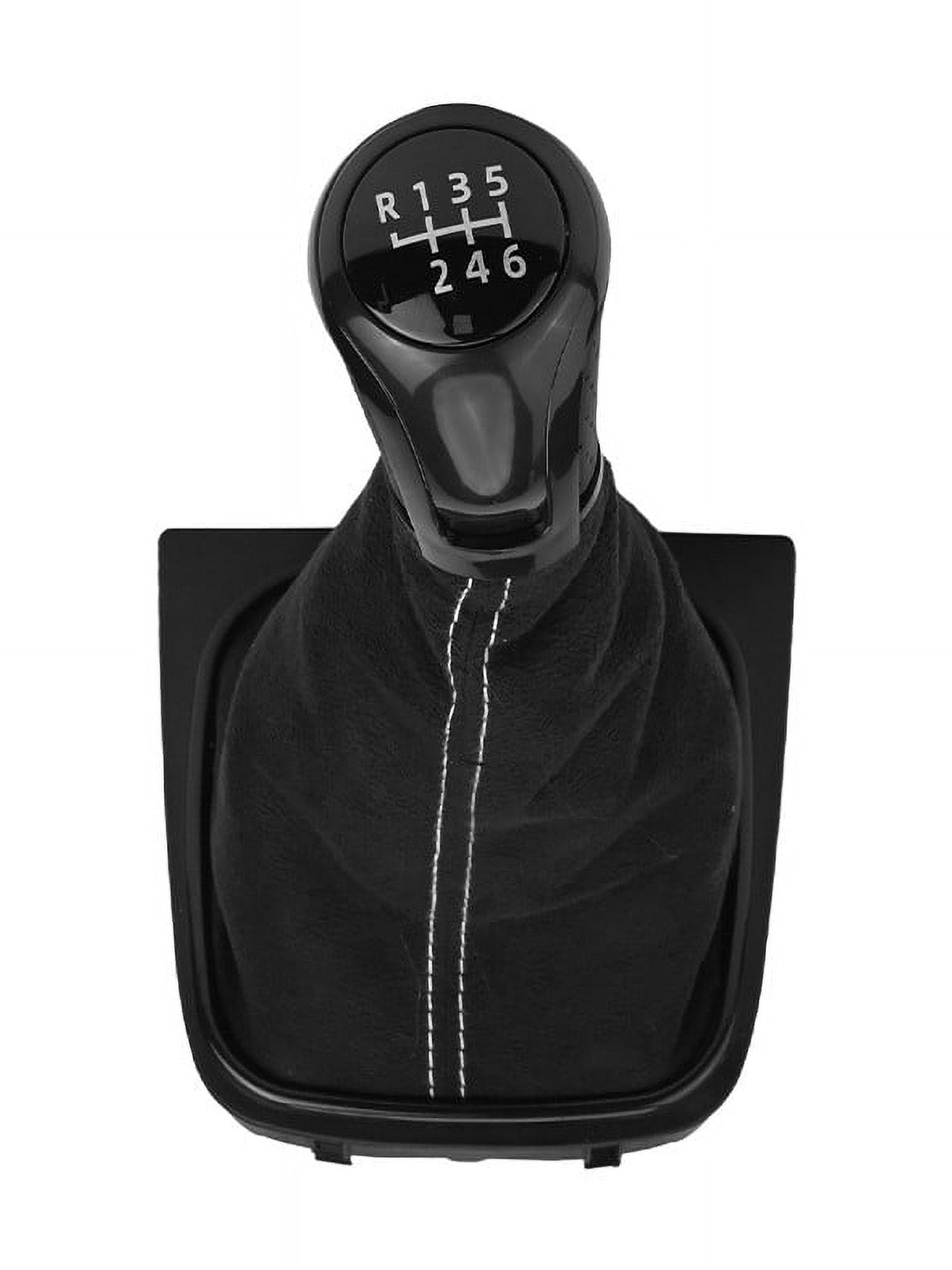 CENL Leather Manual Gear Shift Lever Knob Boot Cover 5/6 Speed For Golf For Jetta Shifter Lever Interior Replacement Parts