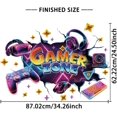 thumbnail image 3 of Translucent PVC Self Adhesive Wall Stickers Waterproof Building Decals for Home Living Room Bedroom Wall Decoration Playing Theme 900x300mm 2 sheets/set, 3 of 8