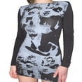 thumbnail image 1 of Robe Moulante Mini pour Femmes à Manches Longues, Col Ras du Cou, Robe Portrait, 1 of 5
