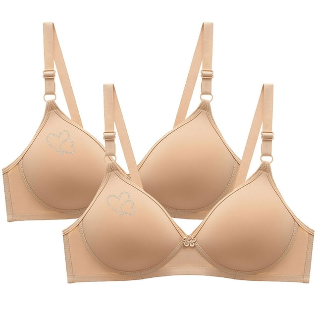 BVOFAR 2 Pcs Bras for Women No Underwire Comfort Bra Adjustable Straps Full Coverage Everyday Bras 2025