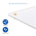 thumbnail image 4 of 24x32 Dry Erase Board for Wall - with .25 White Acrylic and Gold Stand Off Finish - Perfect Whiteboard for Office, Home, Classroom - Durable and Stylish .25 White Acrylic Dry Erase Board, 4 of 8