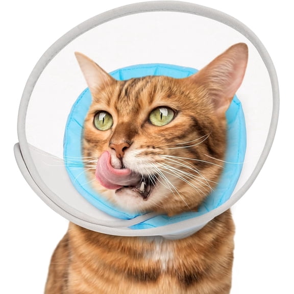 Soft Cat Cone Collar, Waterproof Mesh Recovery Collar to Prevent Licking & Scratching, Comfortable Alternative to Plastic Elizabethan Collar