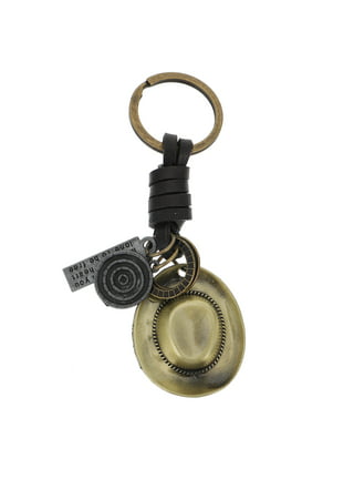 Old groceries antique gold carved key clip key ring clip
