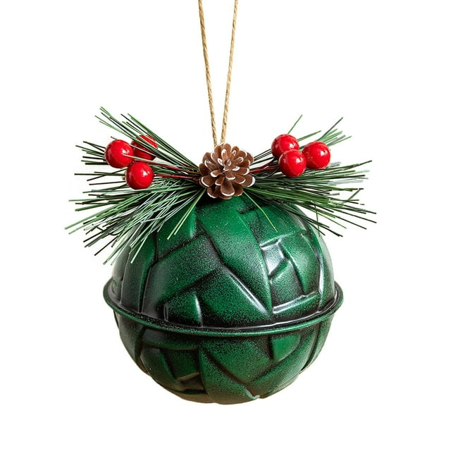 Adorno navideño de campana, decoración creativa para de , colgante para decoración navideña de interiores, aniversarios, festivales y Verde