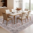 thumbnail image 2 of Hasoo Washable Rug 8' x 10' Rugs for Living Room Vintage Floral Farmhouse Indoor Non Slip Large Carpet for Bedroom, Pink, 2 of 6