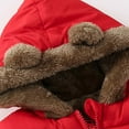 thumbnail image 7 of WhouRiu Toddler Boy Winter Coat Thermal Soft Bear Hooded Padded Jacket Children Warm Thickened Cozy Puffer Coats Red,Sized 4-5, 7 of 7