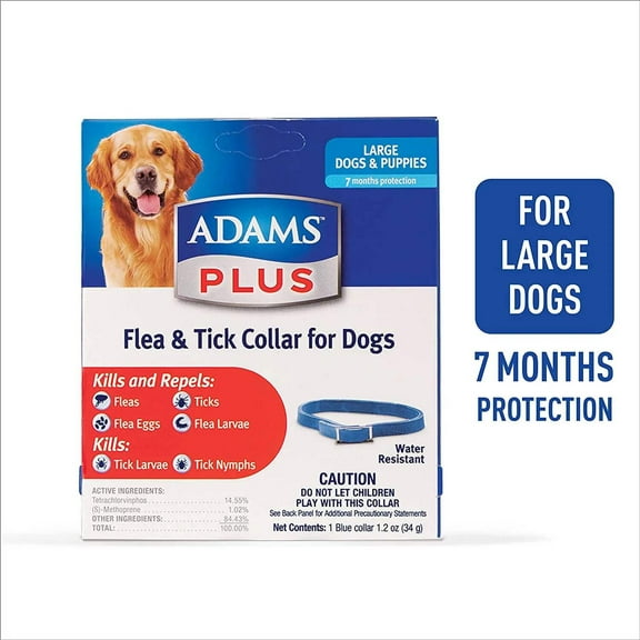 Adams Plus Flea  Tick Collar for Large Dogs  Puppies