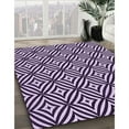 thumbnail image 3 of Ahgly Company Machine Washable Indoor Square Transitional Dark Purple Area Rugs, 4' Square, 3 of 7