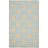 SAFAVIEH Soho Juniper Geometric Wool Area Rug, Light Blue/Beige, 2' x 3'