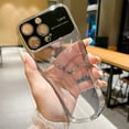 thumbnail image 3 of for iPhone 13 Pro Max Case Crystal Clear with Dust Plug & Lens Protector Luxury Plating Transparent Shockproof Anti-Scratch Soft TPU Phone Cases for Women Men for iPhone 13 Pro Max, Silver, 3 of 8