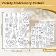 thumbnail image 2 of 54Pcs Drinks Embroidery Pattern Stabilizer 8.3"x11.7" Wine Cocktails Tea Milk Water Soluble Stick and Stitch Embroidery Sticker 4 Sheets Juice Coffee Hand Sewing DIY Embroidery Paper, 2 of 7