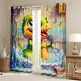 thumbnail image 2 of Erosebridal Kawaii Alligator Curtains for Living Room,Cartoon Bubble 30%-50% Blackout Curtains Set of 2 (38x45),Curtains Pack of 2 (38x45),Animal Decoration, 2 of 6