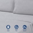 thumbnail image 5 of Soft Lightweight Brushed Cotton Blend Pillowcases – 2-Pack Standard – Heathered Grey, 5 of 6