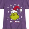 thumbnail image 3 of Dr. Seuss - The Grinch Naughty Or Nice - Toddler And Youth Girls Short Sleeve Graphic T-Shirt, 3 of 5